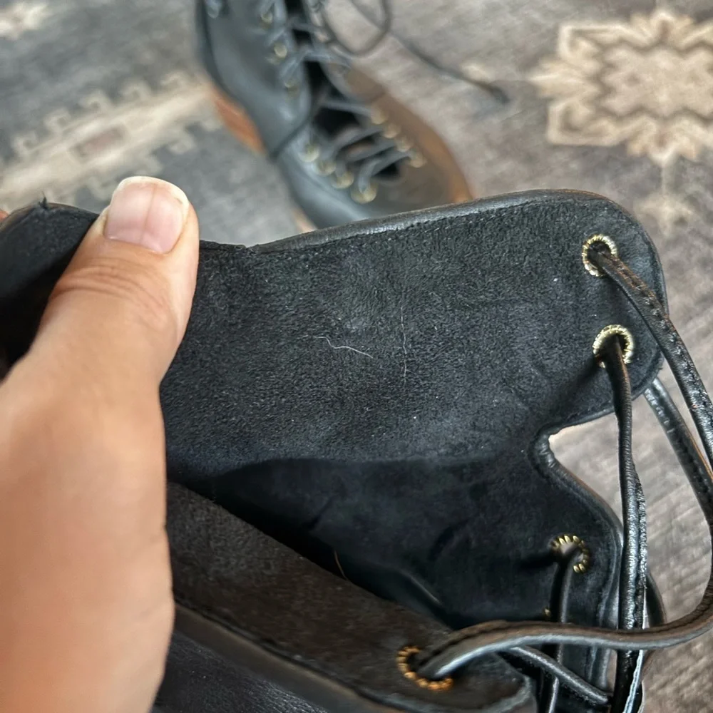 Like NEW High quality leather ELF Women's Black Leather Lace-Up Boots - Picture 12 of 12